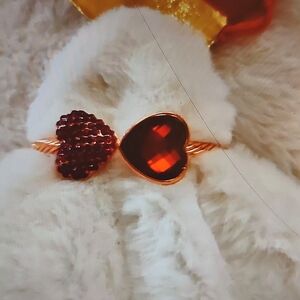 HW Collection Ruby Rose Gold Cuff Bracelet New